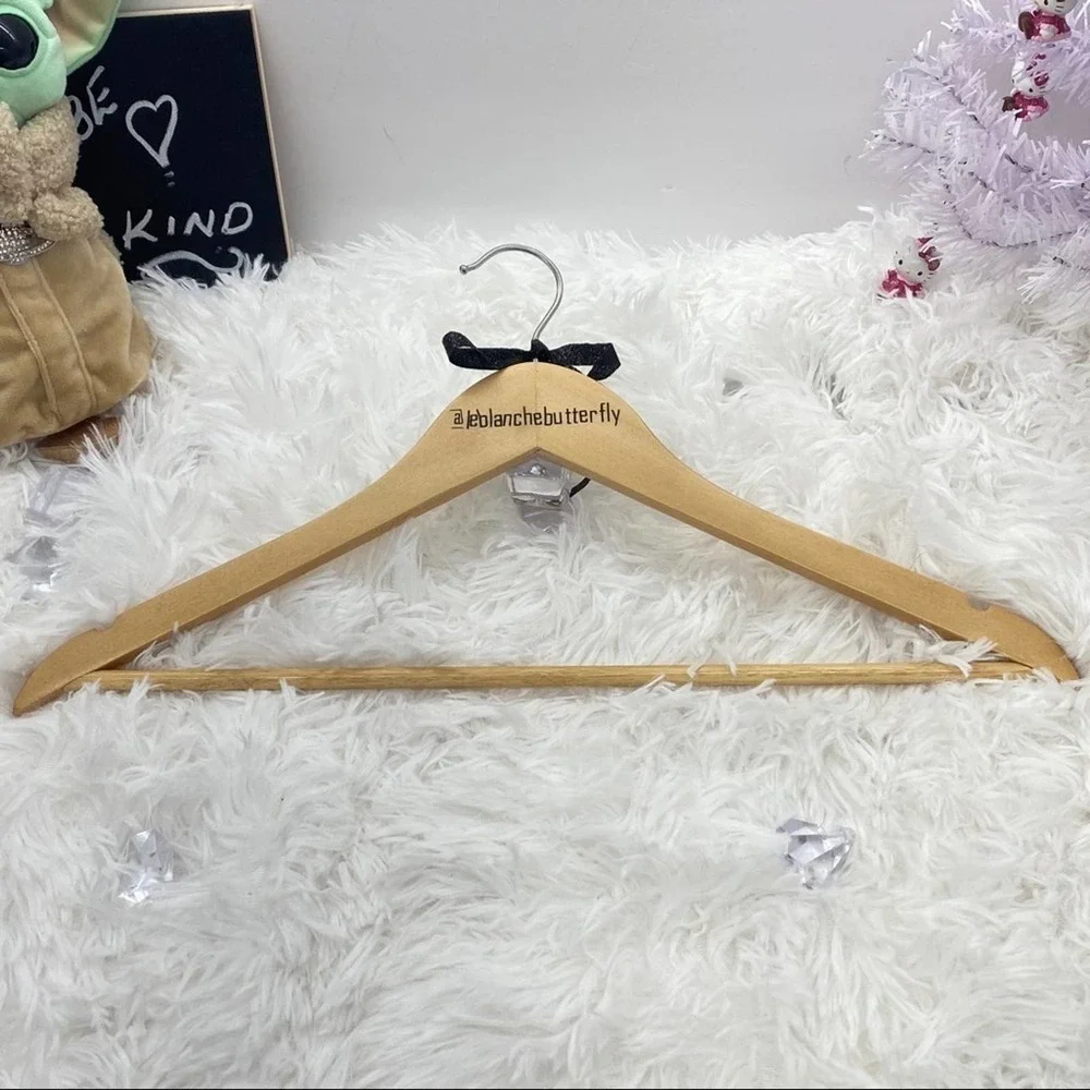 Personalized Branding 2 Wood Hangers w/ Closet or IG Handle Logo